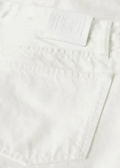 Twisted seam denim full length off-white