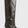 Wedge-heel Nappa boots bark