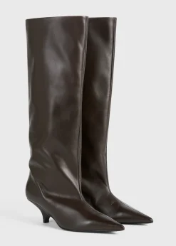 Wedge-heel Nappa boots bark