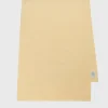 Wide classic wool scarf soft yellow
