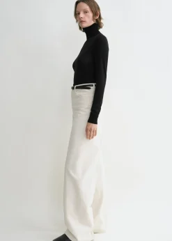 Wide leg denim ecru